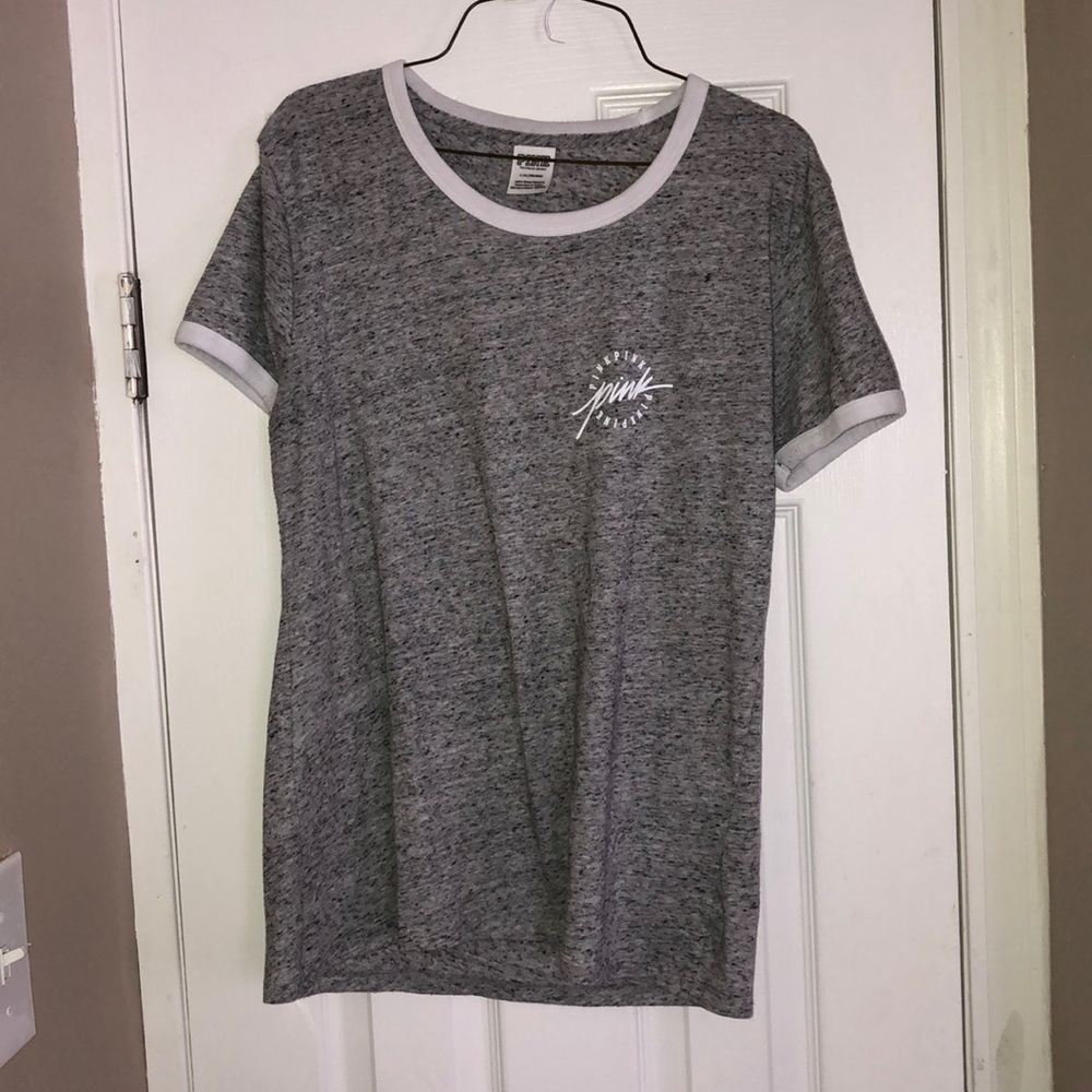 VS PINK GREY Short sleeve T shirt